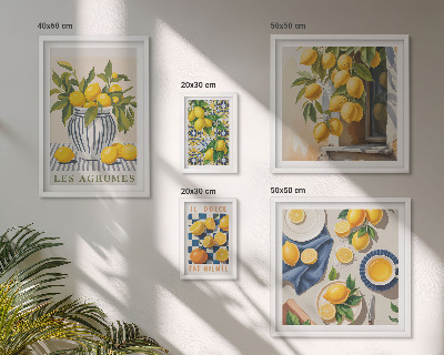 Bildergalerie-set für die wand Dekorationen aus der Provence mit Zitrusfrüchten