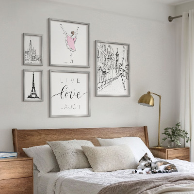 Bilderset fürs sofa Stilvolle Pariser Inspirationen