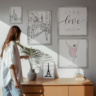 Bilderset fürs sofa Stilvolle Pariser Inspirationen