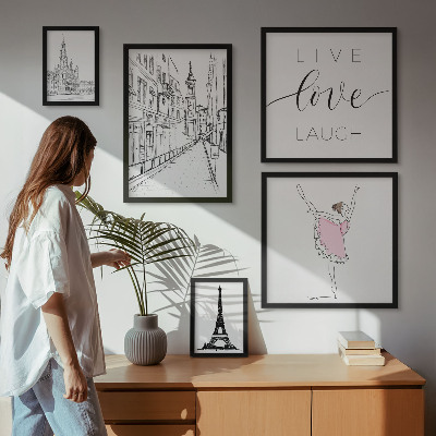 Bilderset fürs sofa Stilvolle Pariser Inspirationen