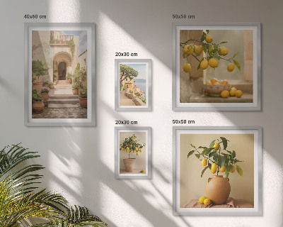 Modernes wandbilder-set Stilvolle Zitrusdekorationen
