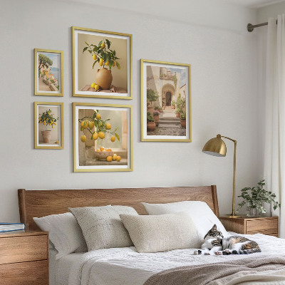 Modernes wandbilder-set Stilvolle Zitrusdekorationen
