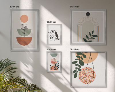 Modernes wandbilder-set Stilvolle Pflanzendekorationen