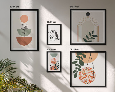 Modernes wandbilder-set Stilvolle Pflanzendekorationen