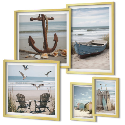Bildergalerie-set für die wand Küstenatmosphäre, Entspannung, Strand