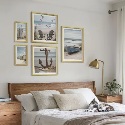 Bildergalerie-Set für die Wand mit Motiven von Küstenatmosphäre, Entspannung und Strand