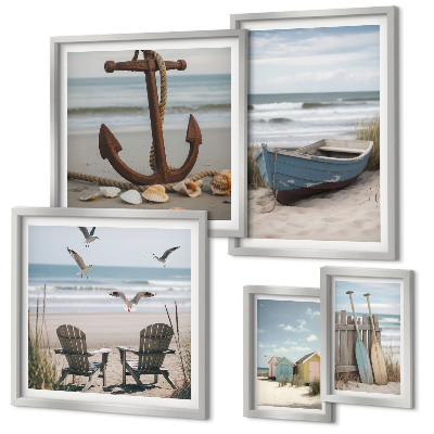 Bildergalerie-set für die wand Küstenatmosphäre, Entspannung, Strand
