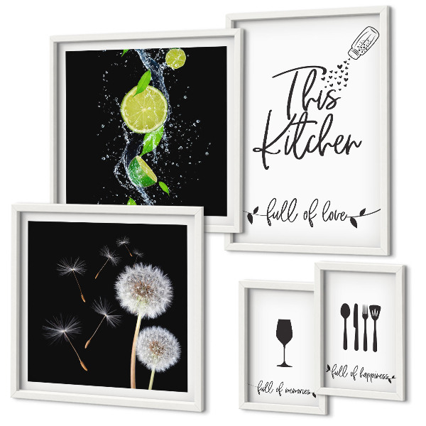 Bildergalerie-set für die wand Kücheninspirationen mit Liebe