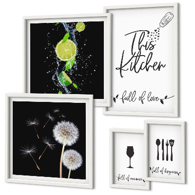 Bildergalerie-set für die wand Kücheninspirationen mit Liebe