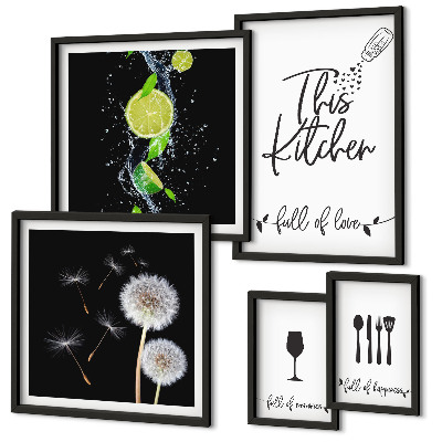 Bildergalerie-set für die wand Kücheninspirationen mit Liebe
