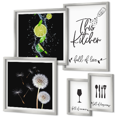 Bildergalerie-set für die wand Kücheninspirationen mit Liebe