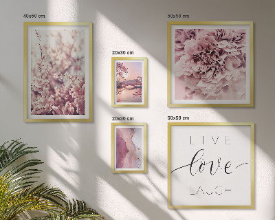 Bildergalerie-set für die wand Blumenmotive, pastellfarbene Slogans