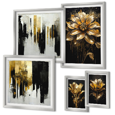 Modernes wandbilder-set Blumenmotive, Eleganz, Modernität