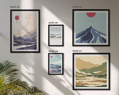 Bildergalerie-set für die wand Abstrakte Berglandschaften