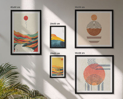 Modernes wandbilder-set Abstrakte geometrische Landschaften