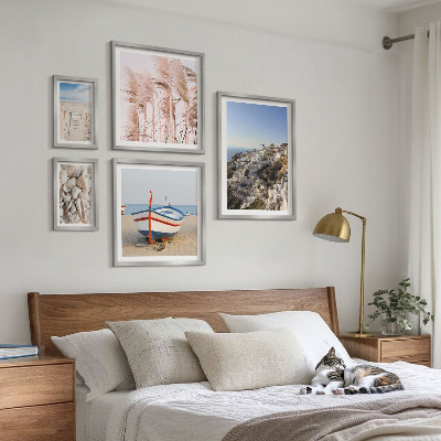 Bildergalerie-set für die wand Landschaften, Strände, weiße Gebäude
