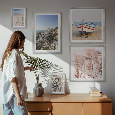 Bildergalerie-set für die wand Landschaften, Strände, weiße Gebäude