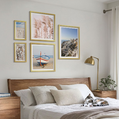 Bildergalerie-set für die wand Landschaften, Strände, weiße Gebäude