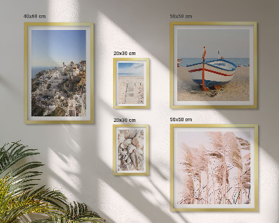 Bildergalerie-set für die wand Landschaften, Strände, weiße Gebäude