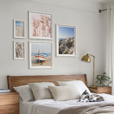 Bildergalerie-set für die wand Landschaften, Strände, weiße Gebäude