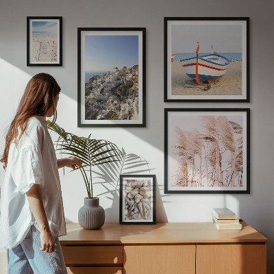 Bildergalerie-set für die wand Landschaften, Strände, weiße Gebäude