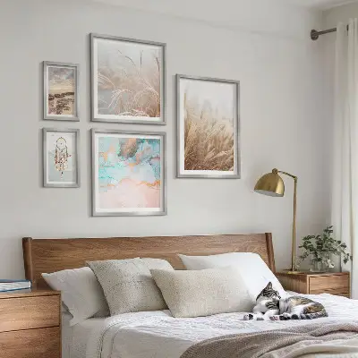 Modernes Wandbilder-Set mit natürlichen Boho- und Ethno-Landschaften