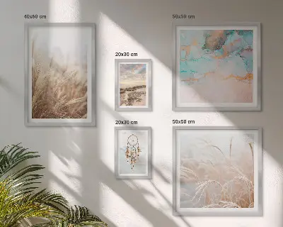 Modernes Wandbilder-Set mit natürlichen Boho- und Ethno-Landschaften