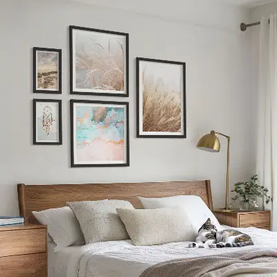 Modernes Wandbilder-Set mit natürlichen Boho- und Ethno-Landschaften