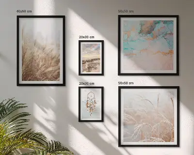 Modernes Wandbilder-Set mit natürlichen Boho- und Ethno-Landschaften