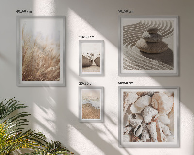 Bilderset fürs sofa Muscheln und Sand vom Meer