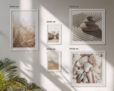 Bilderset fürs sofa Muscheln und Sand vom Meer
