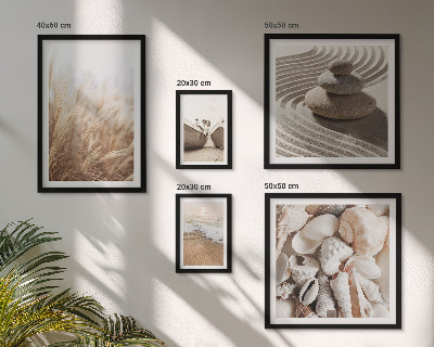 Bilderset fürs sofa Muscheln und Sand vom Meer