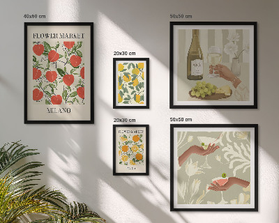Bildergalerie-set für die wand Vintage-Obst- und Blumenmarkt