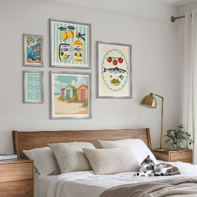 Modernes wandbilder-set Aromen der mediterranen Küche