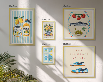 Bildergalerie-set für die wand Italienische Küche, Zitrusfrüchte