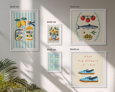 Bildergalerie-set für die wand Italienische Küche, Zitrusfrüchte