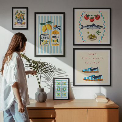 Bildergalerie-set für die wand Italienische Küche, Zitrusfrüchte