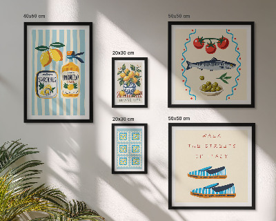 Bildergalerie-set für die wand Italienische Küche, Zitrusfrüchte