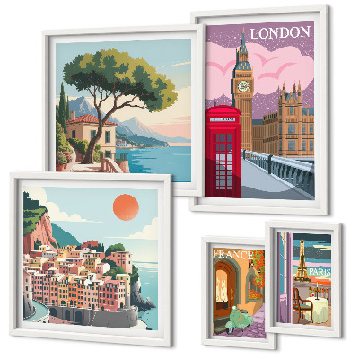 Bildergalerie-set für die wand Europäische Kulturstädte