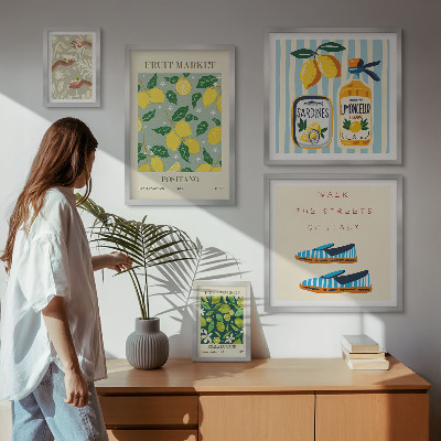 Bilderset fürs sofa Fruchtige Vintage-Inspirationen