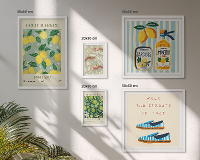 Bilderset fürs sofa Fruchtige Vintage-Inspirationen