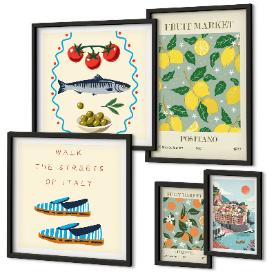 Bildergalerie-set für die wand Früchtesammlung aus Italien