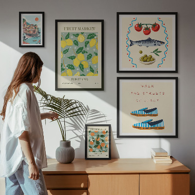 Bildergalerie-set für die wand Früchtesammlung aus Italien
