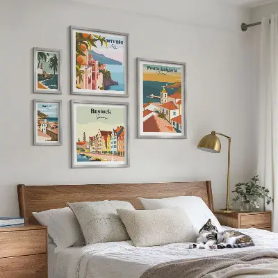 Bilderset Europäische Stadtlandschaften dekorative Wandbilder fürs Sofa