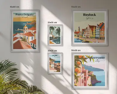 Bilderset Europäische Stadtlandschaften dekorative Wandbilder fürs Sofa
