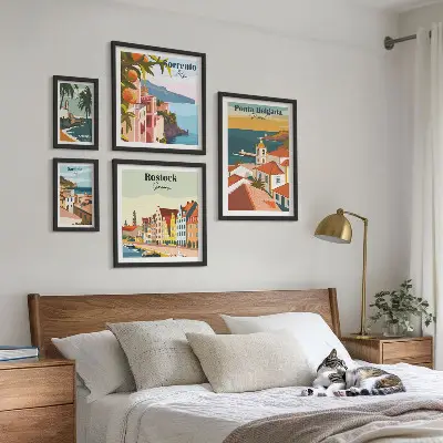 Bilderset Europäische Stadtlandschaften dekorative Wandbilder fürs Sofa