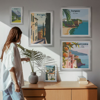 Bildergalerie-set für die wand Malerische italienische Städte