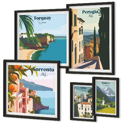 Bildergalerie-set für die wand Malerische italienische Städte