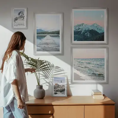 Bilderset fürs Sofa mit Naturlandschaftsmotiven