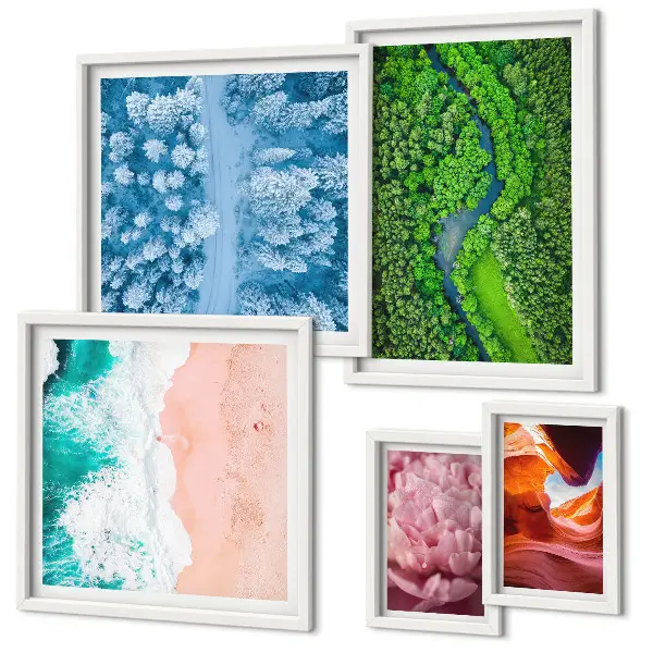 Bildergalerie-Set für die Wand mit natürlichen grünen Landschaften